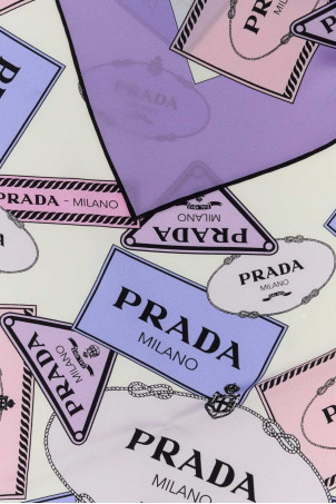 Printed twill foulard PRADA (1FF0012DGY)