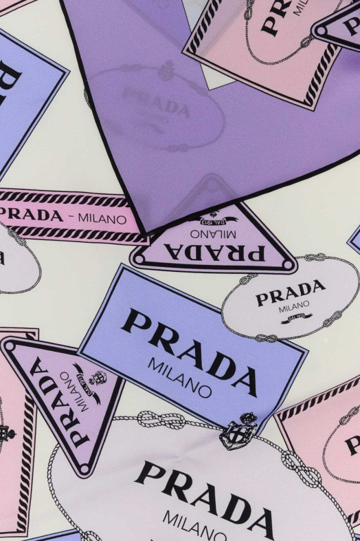 Printed twill foulard PRADA (1FF0012DGY)