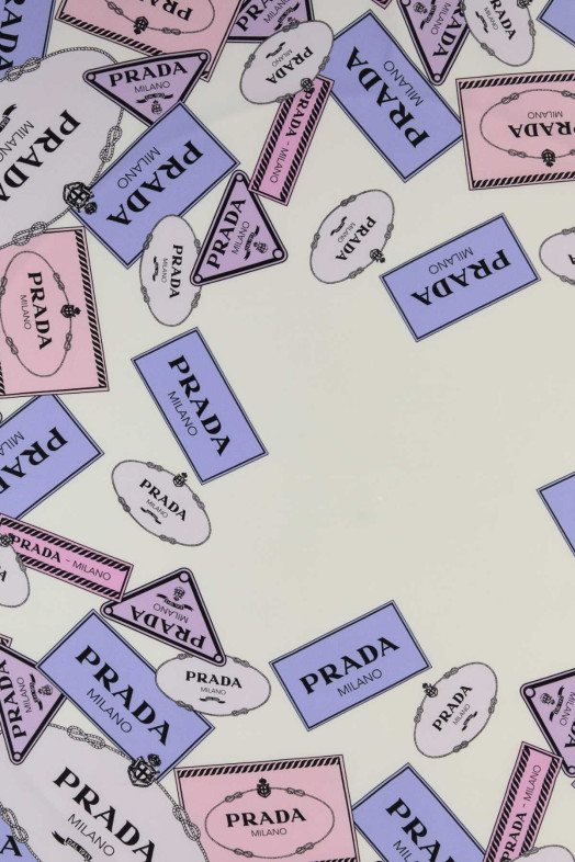 Printed twill foulard PRADA (1FF0012DGY)