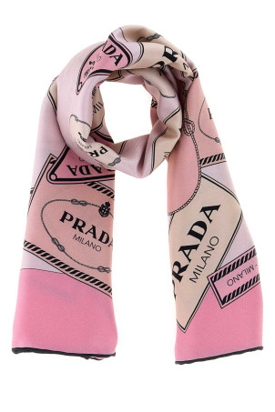 Printed twill foulard PRADA (1FF0012DGY)