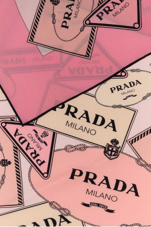 Printed twill foulard PRADA (1FF0012DGY)