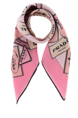 Printed twill foulard PRADA (1FF0042DGY)