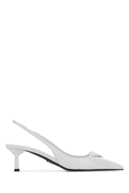 White leather pumps Black PRADA (1I901MFDD55XUW)