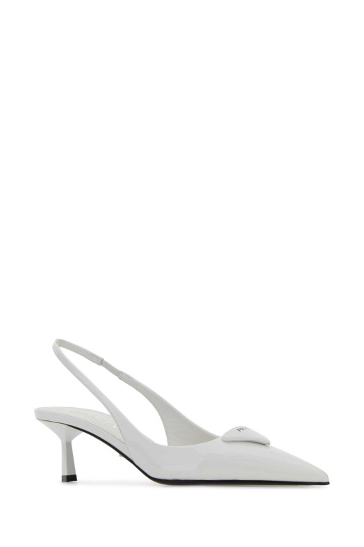 White leather pumps Black PRADA (1I901MFDD55XUW)