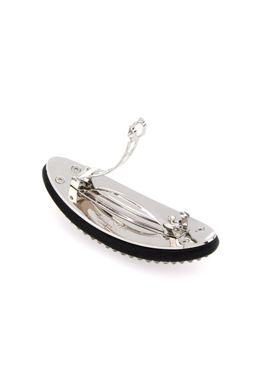 Black satin hair clip PRADA (1IF2442AWL)