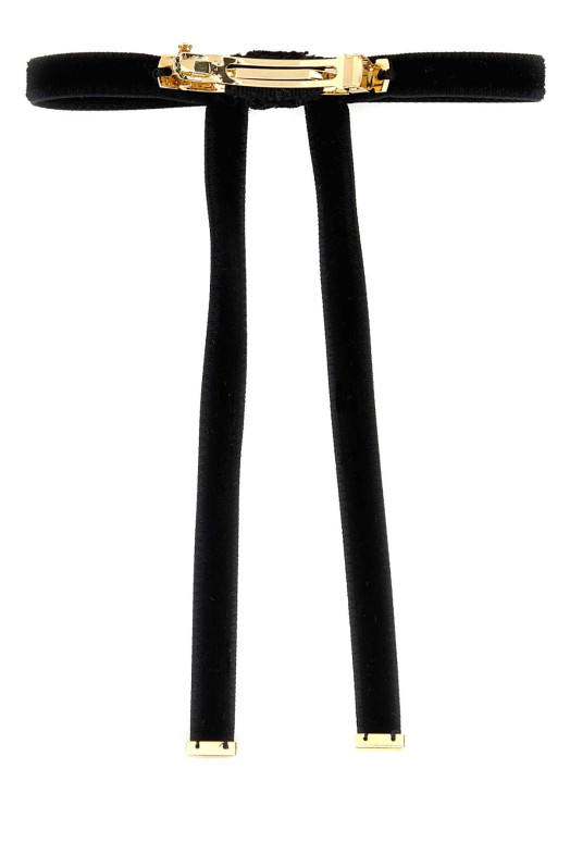Black velvet hair clip Black PRADA (1IF257068)