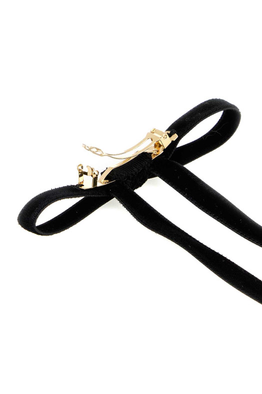 Black velvet hair clip Black PRADA (1IF257068)