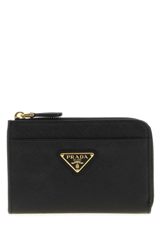 Black leather wallet Black PRADA (1PP122QHH)