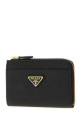 Black leather wallet Black PRADA (1PP122QHH)