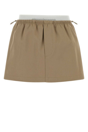 Beige cotton mini skirt ALEXANDER WANG (1WC1265382)