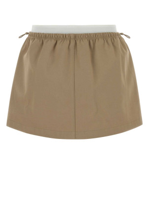 Beige cotton mini skirt ALEXANDER WANG (1WC1265382)