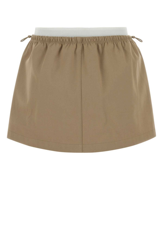 Beige cotton mini skirt ALEXANDER WANG (1WC1265382)
