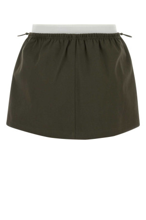 Olive green cotton mini skirt ALEXANDER WANG (1WC1265382)