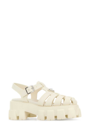 Ivory rubber sandals PRADA (1X853MFDD553LKK)