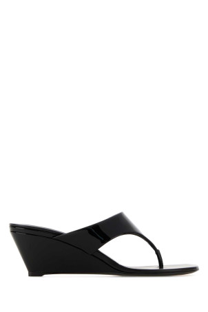 Black leather thong mules Black PRADA (1Y385OF055069)
