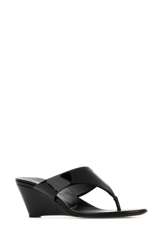 Black leather thong mules Black PRADA (1Y385OF055069)