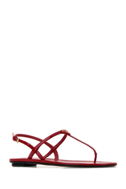 Red leather thong sandals PRADA (1Y395OF005069)
