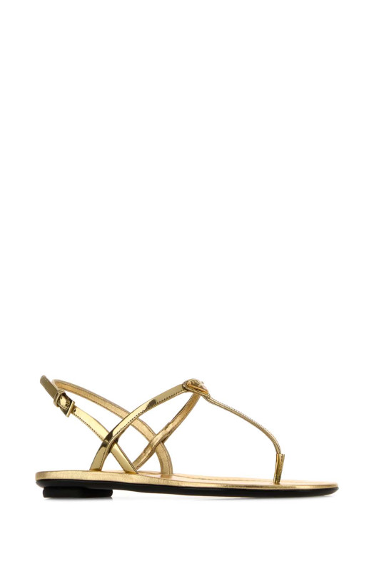 Gold leather thong sandals PRADA (1Y395OF0053AU1)