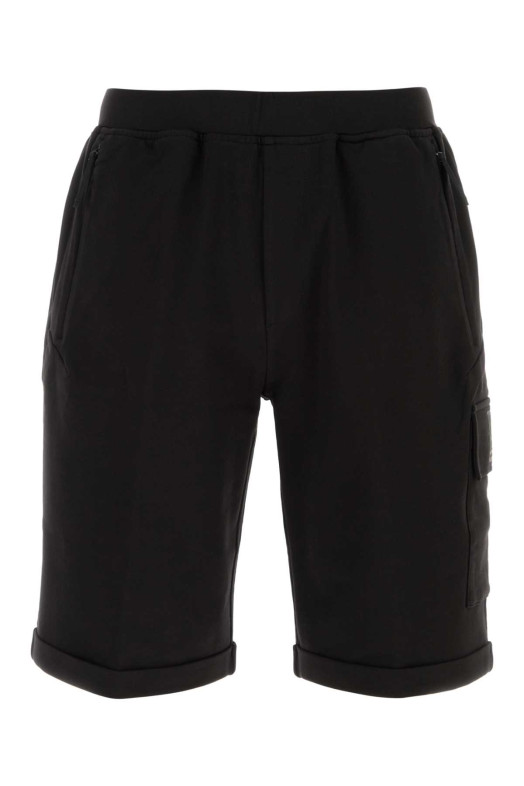Black stretch cotto bermuda shorts Black C.P. COMPANY (20CLSB012A006452W)
