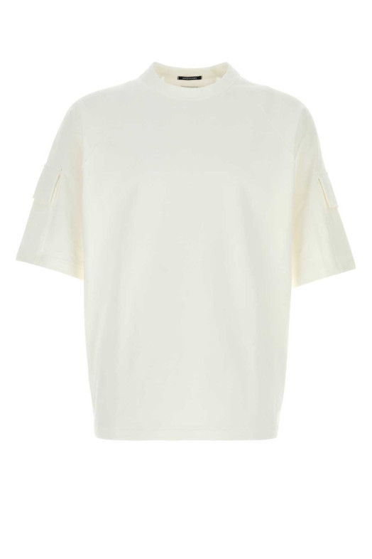 White stretch cotton t-shirt White C.P. COMPANY (20CLSS030A006452W)