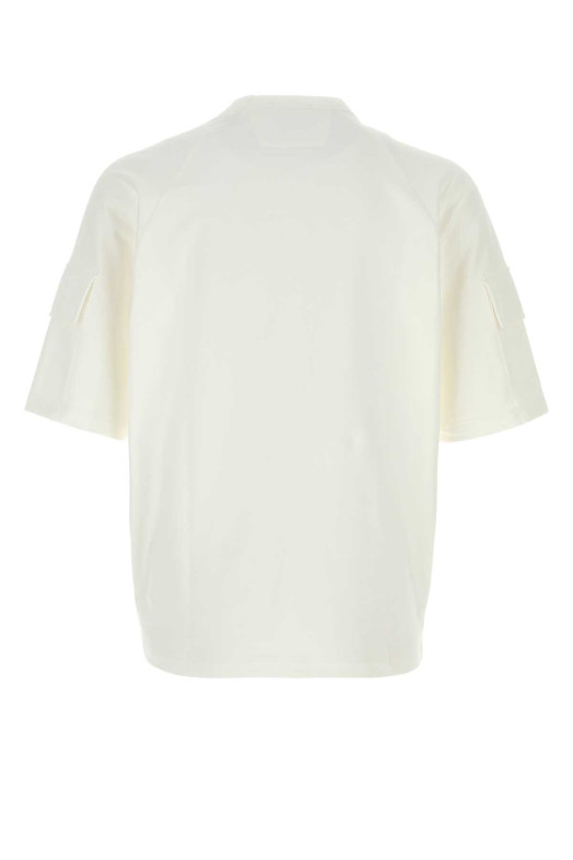 White stretch cotton t-shirt White C.P. COMPANY (20CLSS030A006452W)