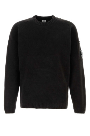 Black chenille sweater Black C.P. COMPANY (20CMKN117A005687G)