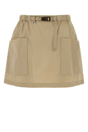 Beige Re-Nylon mini skirt PRADA (21H028SOOO1WQ8)
