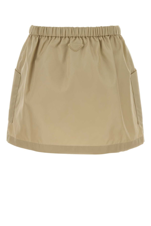 Beige Re-Nylon mini skirt PRADA (21H028SOOO1WQ8)