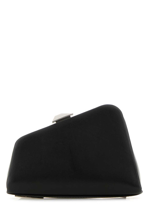 Black leather Midnight clutch White THE ATTICO (231WAH00040LBT019AA)