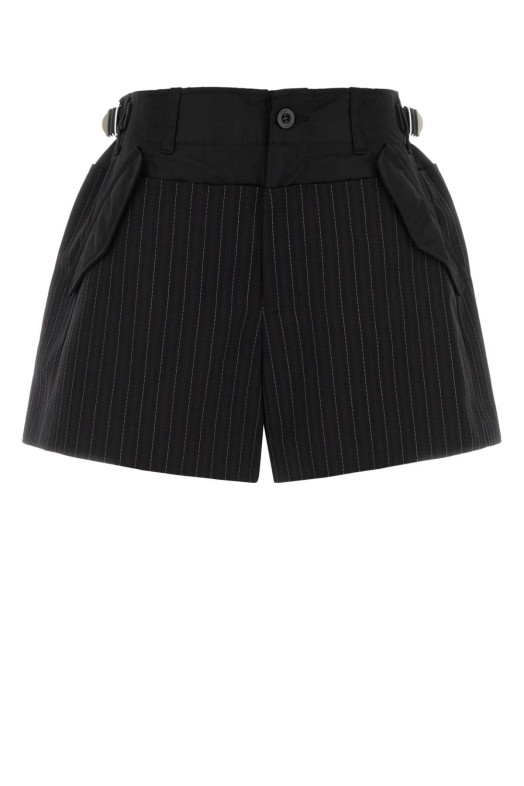 Embroidered polyester blend shorts SACAI (2508122)