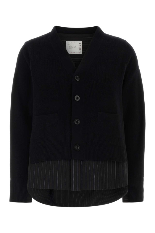 Black wool cardigan SACAI (2508124)