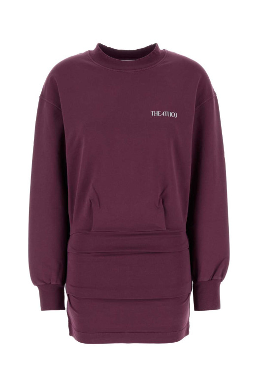 Plum stretch cotton mini dress THE ATTICO (251WCA00393JJF006AA)