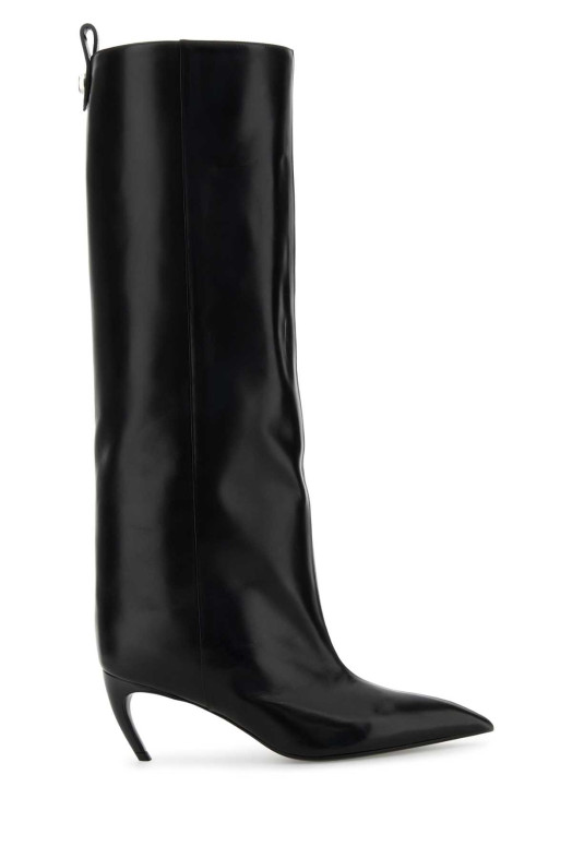 Black leather Lea boots White THE ATTICO (251WSH00879LBT019AA)