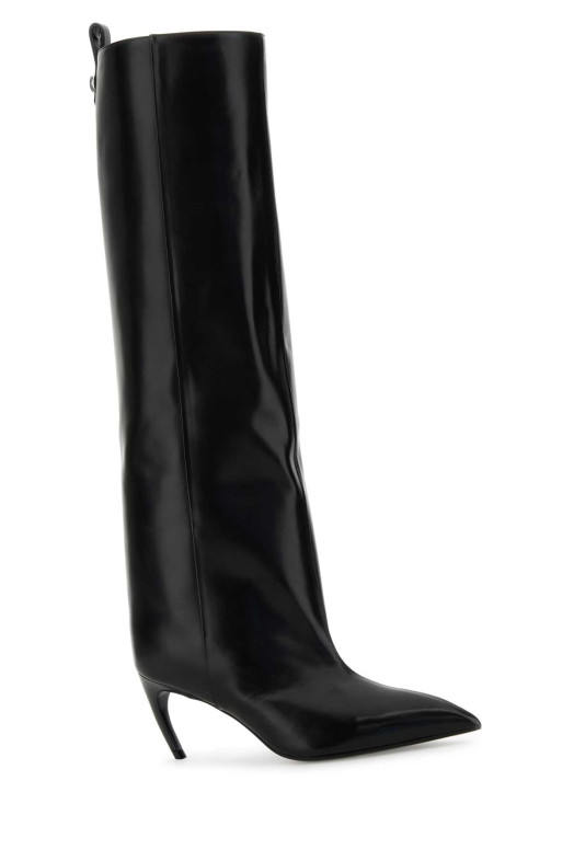Black leather Lea boots White THE ATTICO (251WSH00879LBT019AA)