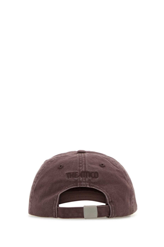 Chocolate cotton baseball cap Green THE ATTICO (260WAC00041CCC131EM)
