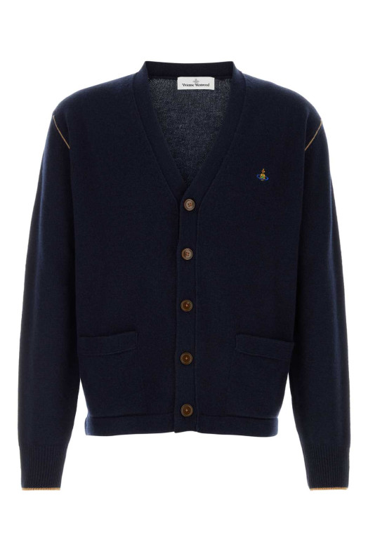 Navy blue wool blend Alex cardigan VIVIENNE WESTWOOD (2701002VY0018)