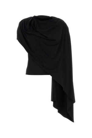 Black stretch viscose t-shirt Black MAGDA BUTRYM (279426)