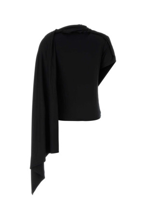 Black stretch viscose t-shirt Black MAGDA BUTRYM (279426)