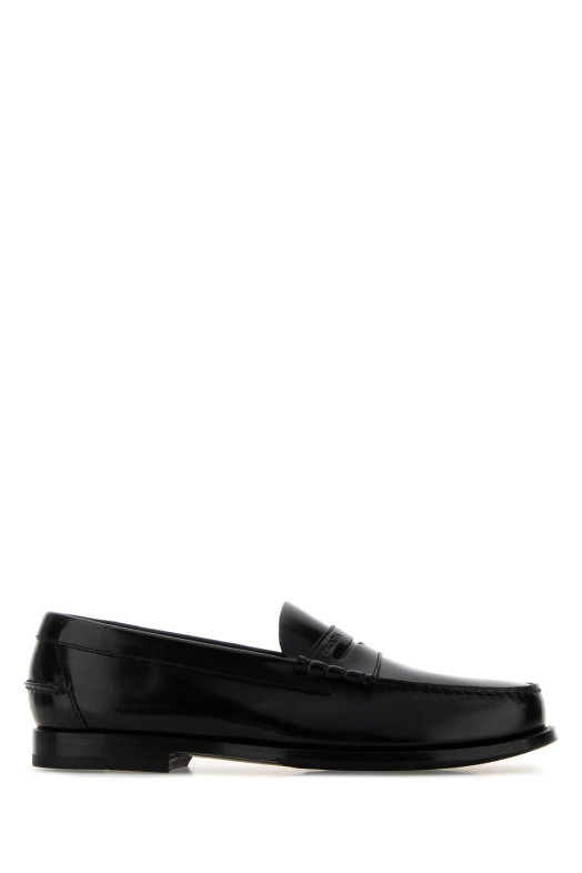 Black leather loafers Black PRADA (2DA132FX000055)