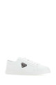 White leather sneakers Black PRADA (2EE376FG0003F0E)