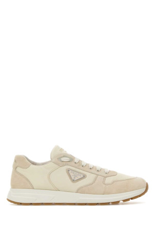 Sand Re-Nylon and suede Prax sneakers PRADA (2EE436FG000ZJM)