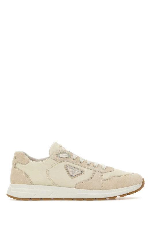 Sand Re-Nylon and suede Prax sneakers PRADA (2EE436FG000ZJM)