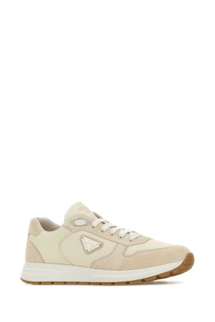 Sand Re-Nylon and suede Prax sneakers PRADA (2EE436FG000ZJM)