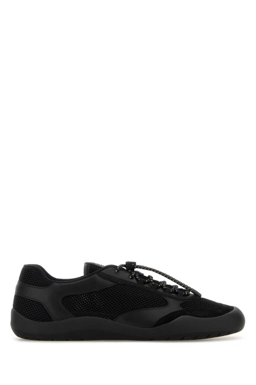 Black leather and mesh Speedrock sneakers Black PRADA (2EE468FG0003ZM0)