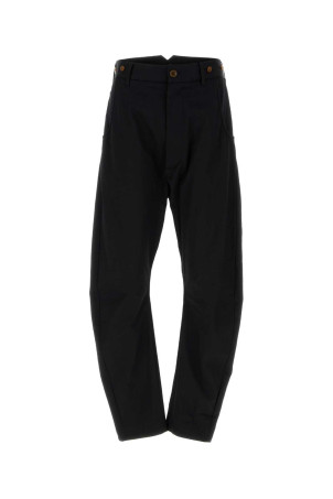 Black stretch cotton pant VIVIENNE WESTWOOD (2F010022W01CC)