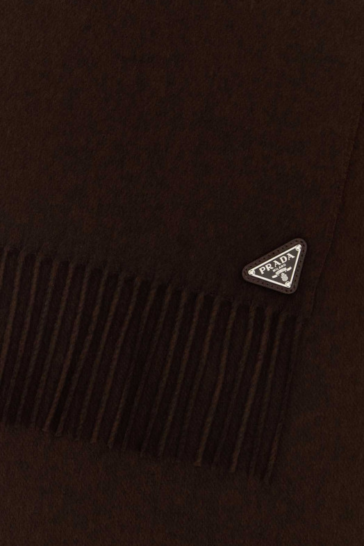 Chocolate silk blend scarf PRADA (2FS0652COP)