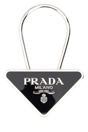 Black metal key ring Black PRADA (2PS06366A)