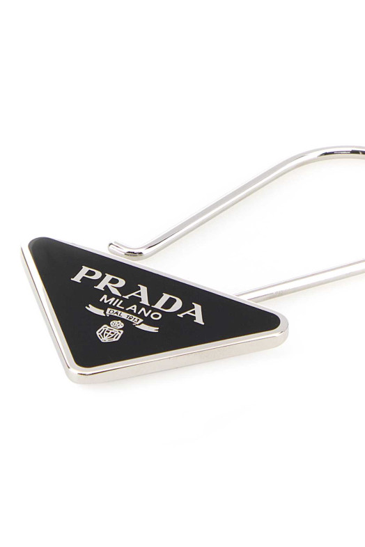Black metal key ring Black PRADA (2PS06366A)