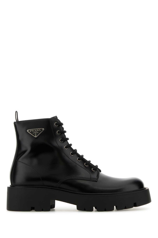 Black leather ankle boots Black PRADA (2TG242FG000B4L)