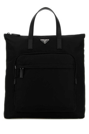 Black Re-Nylon shopping bag Black PRADA (2VG098M2DMG)